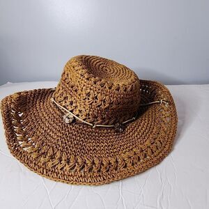 Sun and Sand sun hat womens crocheted vacation beach paper hat
